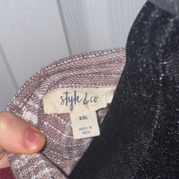 Style & Co. Black and Brown Knit Sweater - Picture 2 of 14